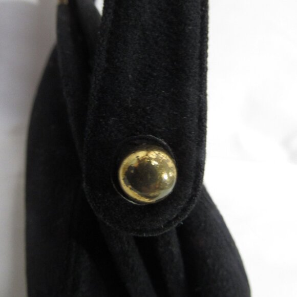 BIENEN - DAVIS VINTAGE WOOL HANDBAG PURSE GOLD TONE HARDWARE SUPER NICE 1940'S - Picture 7 of 9